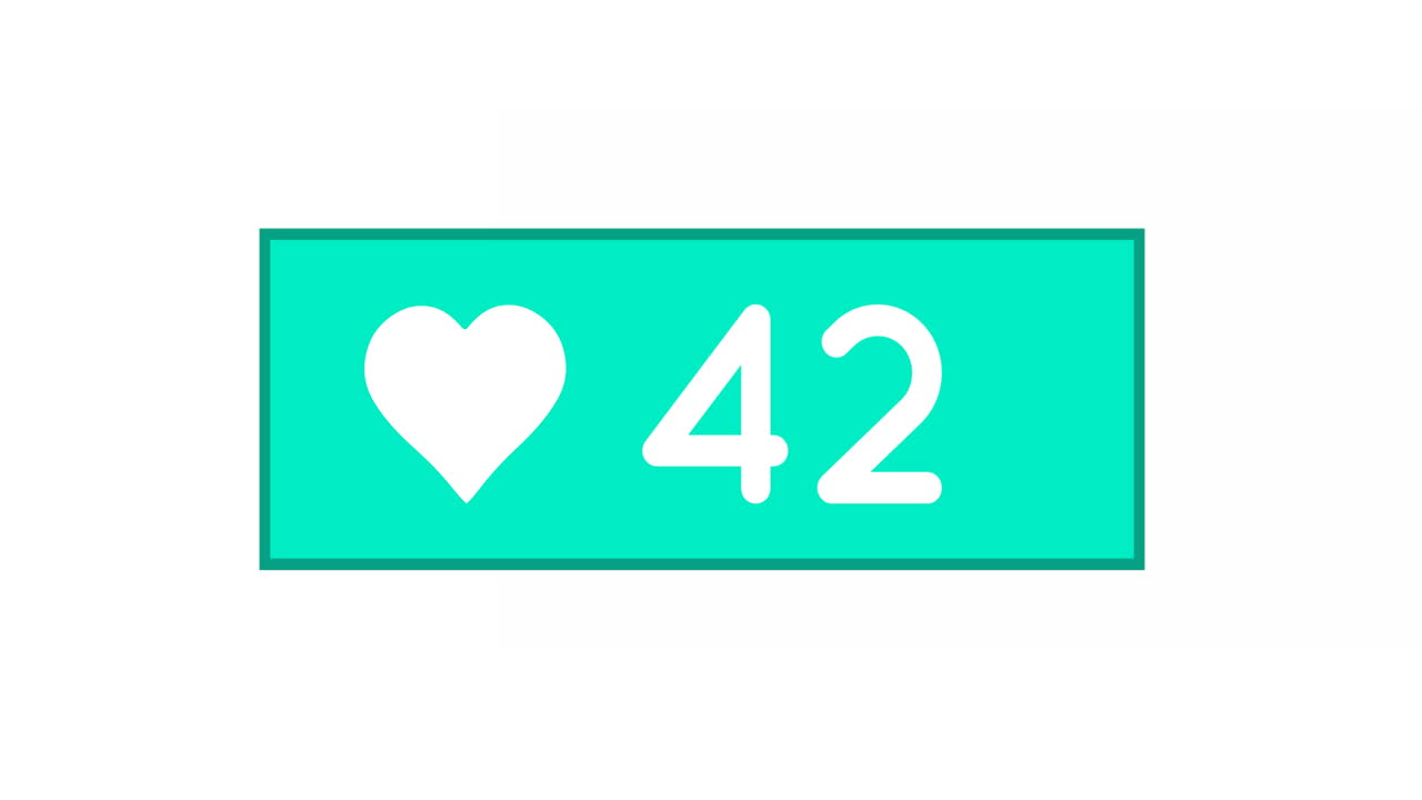 Numero crescente di mi piace o cuori 4k