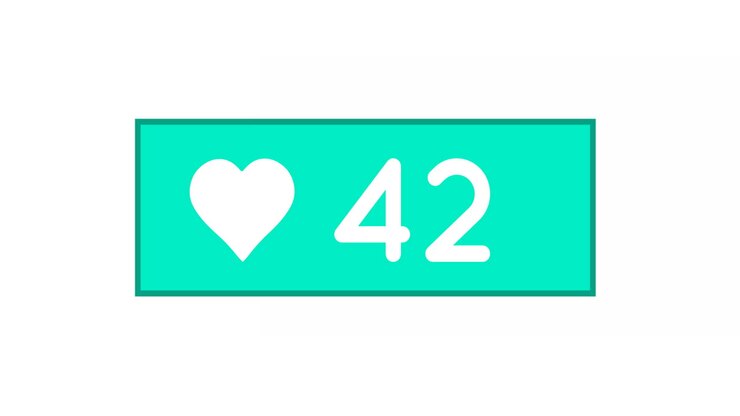 Numero crescente di mi piace o cuori 4k