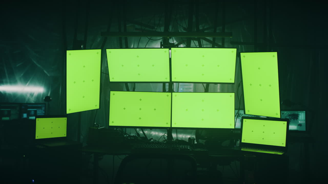 Multiple Monitors Green Screen Setup