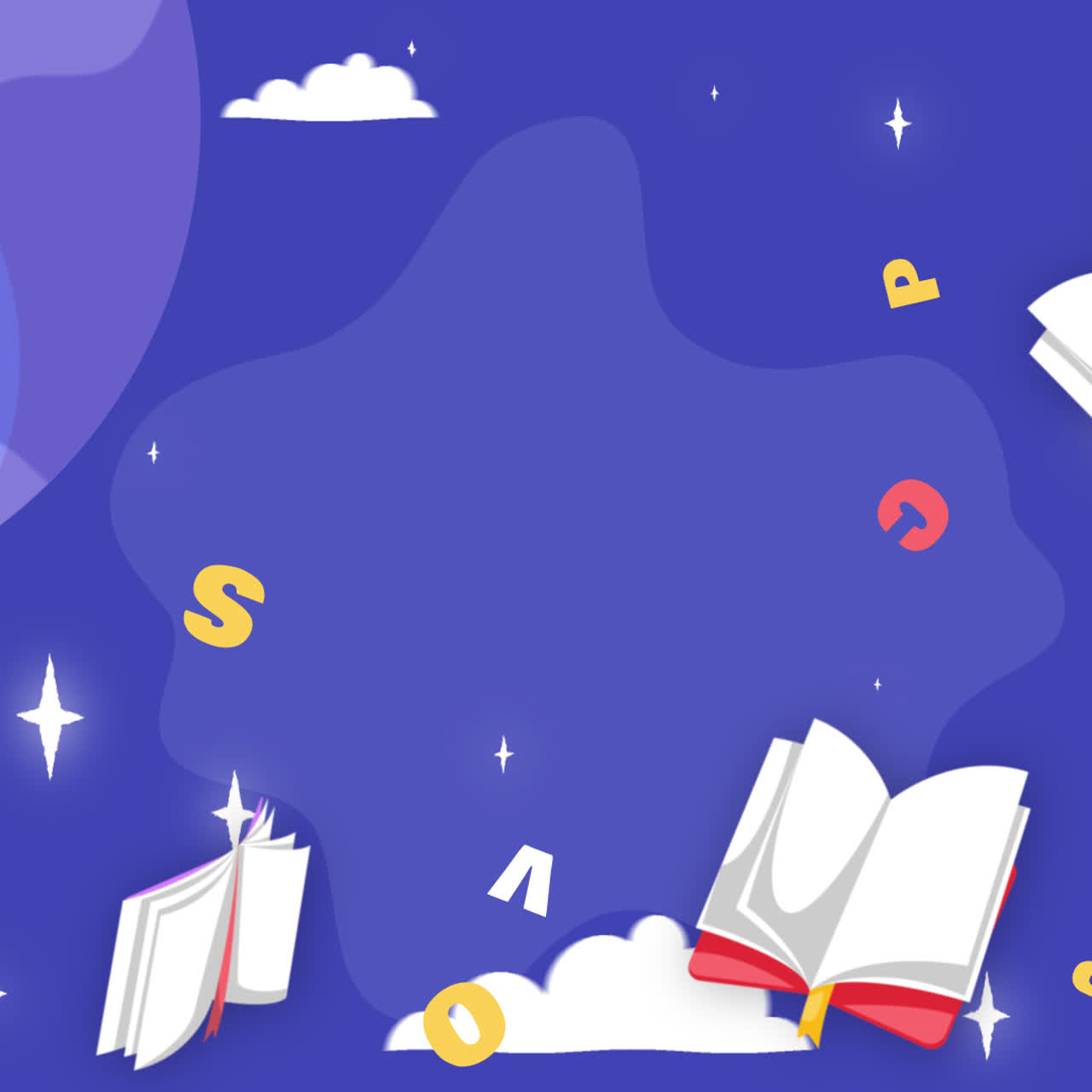 Books and Letters Background Design