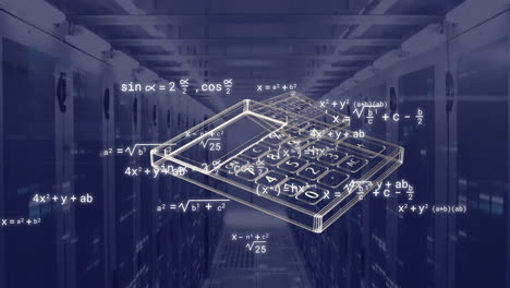 Animation of mathematical data processing over computer servers
