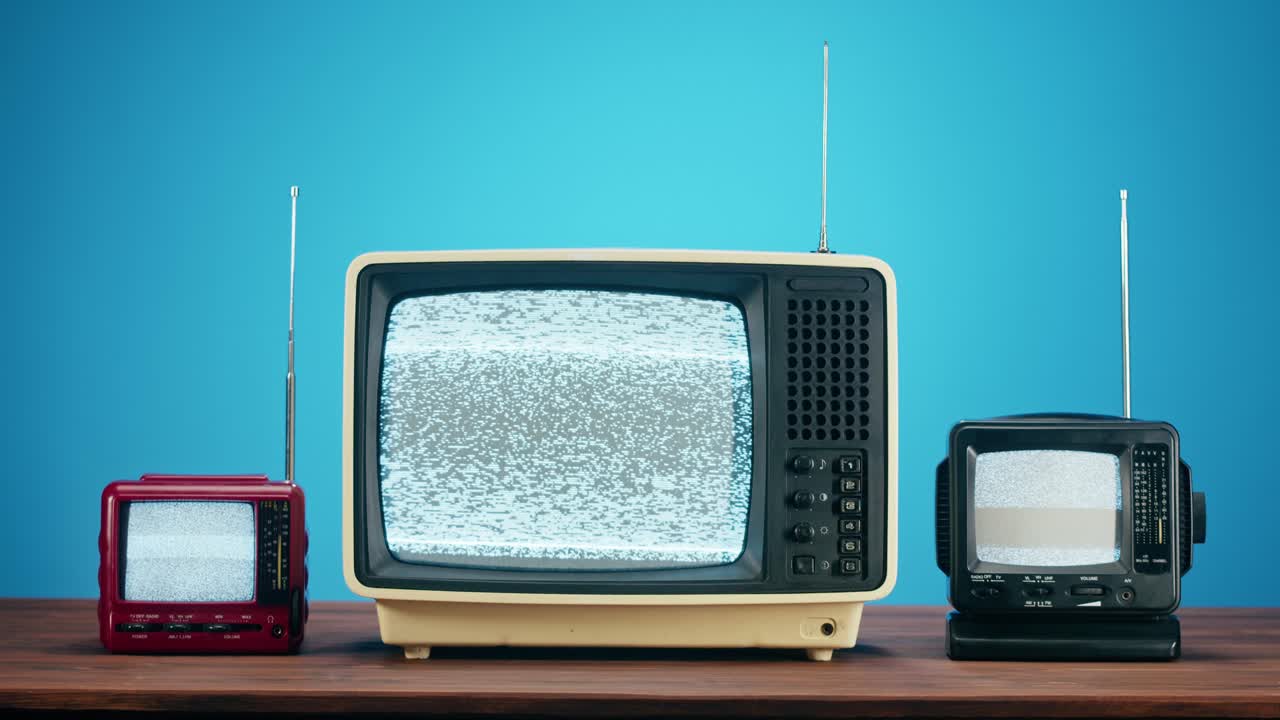 Three retro televisions