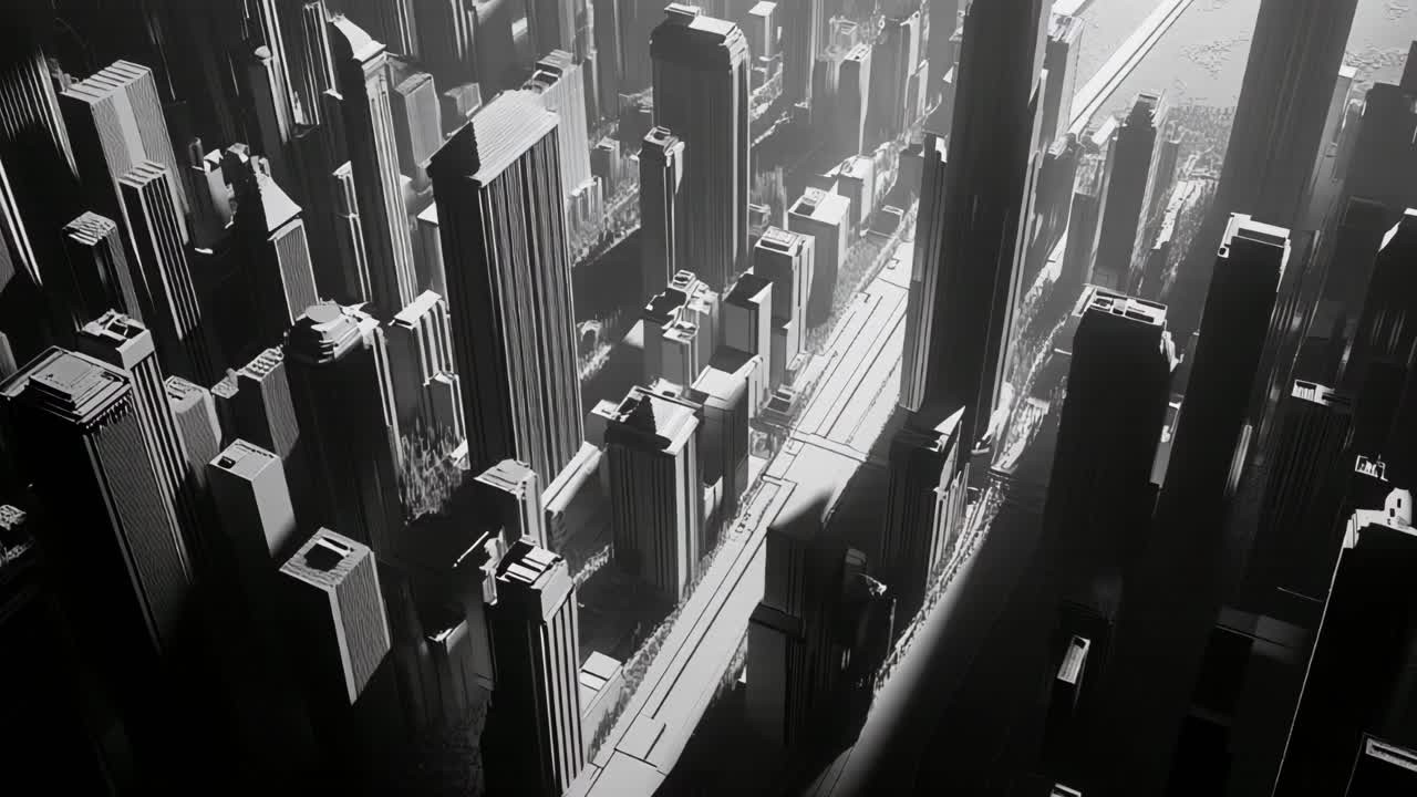 Aerial View of a Futuristic Cityscape