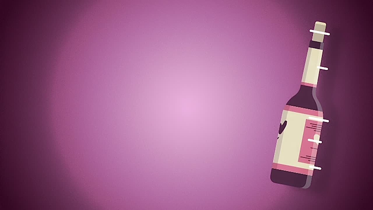 Ilustración de una botella de champán