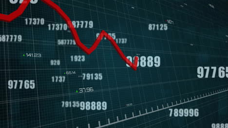 animation of financial data processing over grid on green background