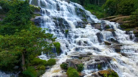 aerial view of maeya waterfall, thailand