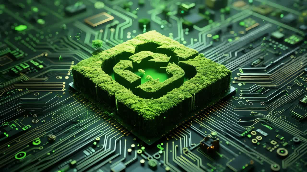 chip de tecnología reciclada