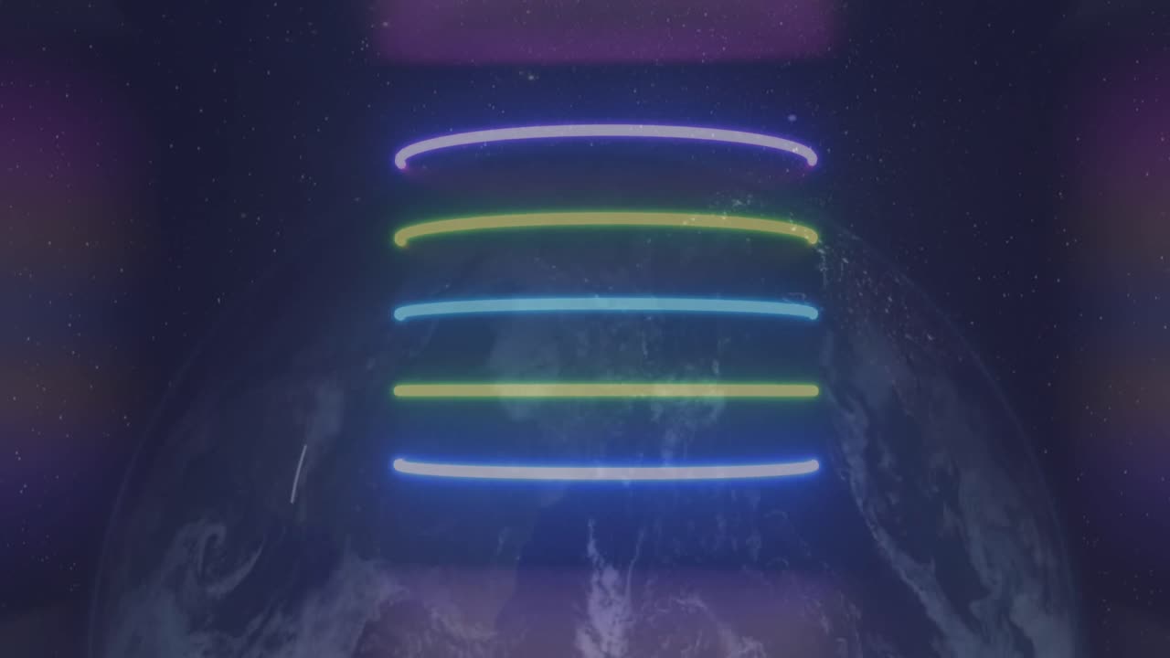 animación del globo terráqueo y la ciudad sobre fondo negro