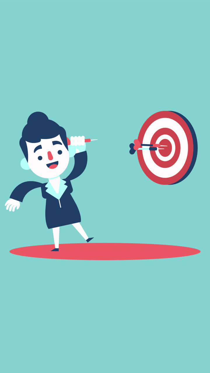 mujer de negocios centrada en el objetivo