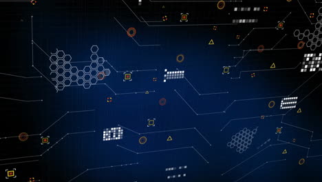 animation of network of connections over data processing