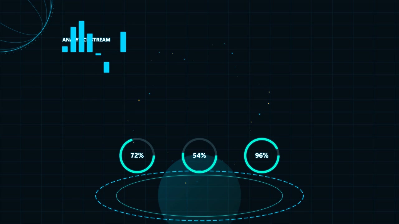 Digital Analytics Dashboard with Animated Data Visualization
