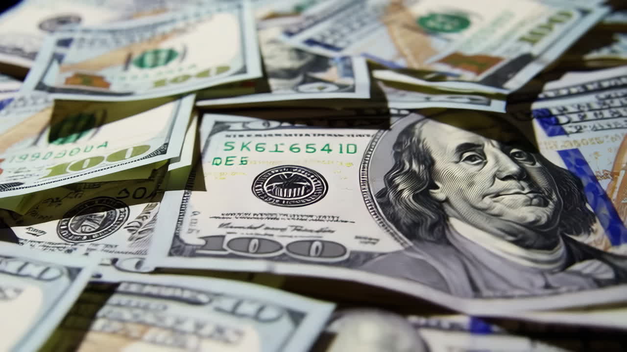 una pila de billetes de un dólar