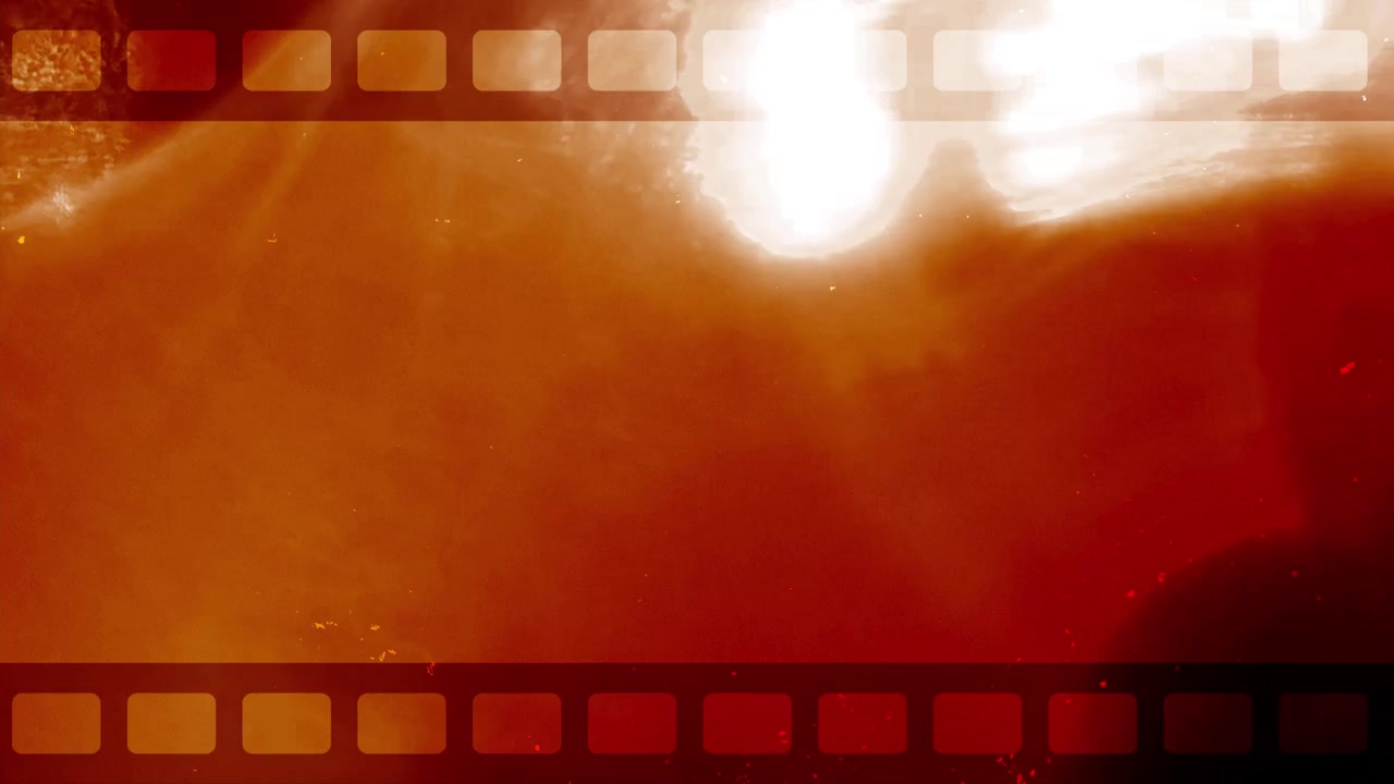 Vintage filmstrip overlay met lichtlekken en stof