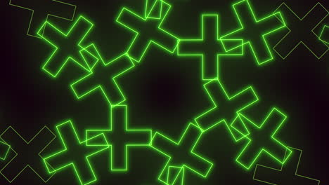 glowing green crosses pattern vibrant design element for websites and graphic projects