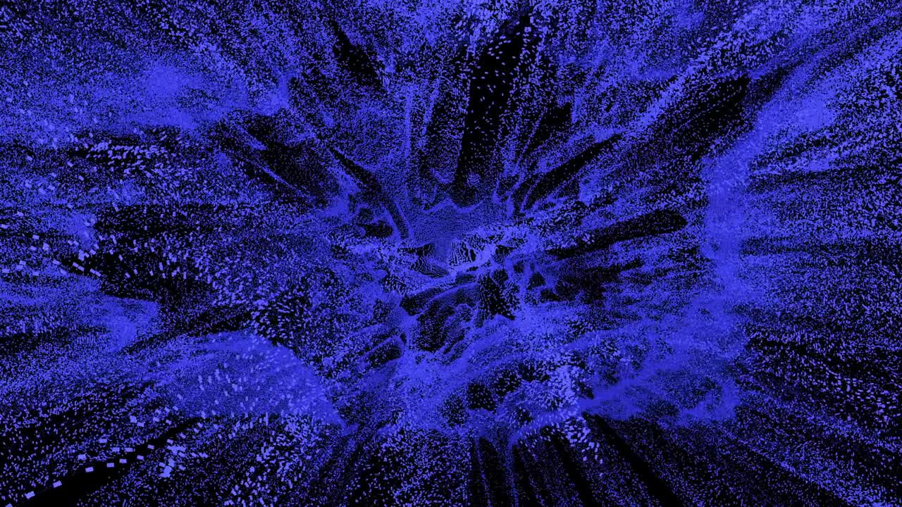 Futuristic technological concept. Visualization of the work of electronic equipment and gadgets. Streams of electrons. Smooth motion and rotation. Shallow depth of field.