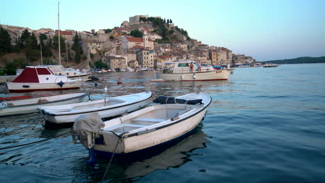 skyline of sibenik city in croatia