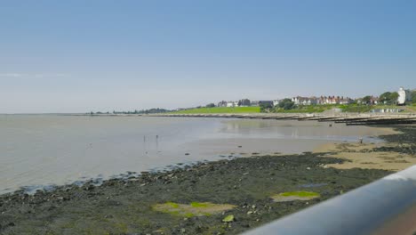 dovercourt bay beach and harwich coastline in essex, uk