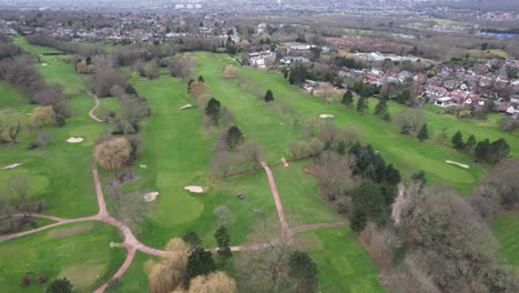 Campo-De-Golf-Chigwell-Essex-Reino-Unido-Drone-Vista-Aérea