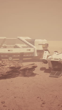 una nave espacial se estrelló en marte.