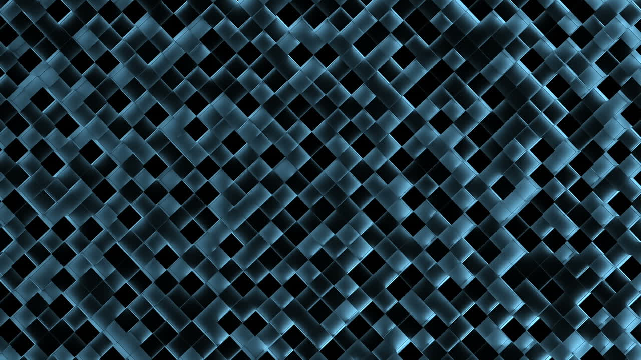 Blue illuminated blocks moving in up and down pattern