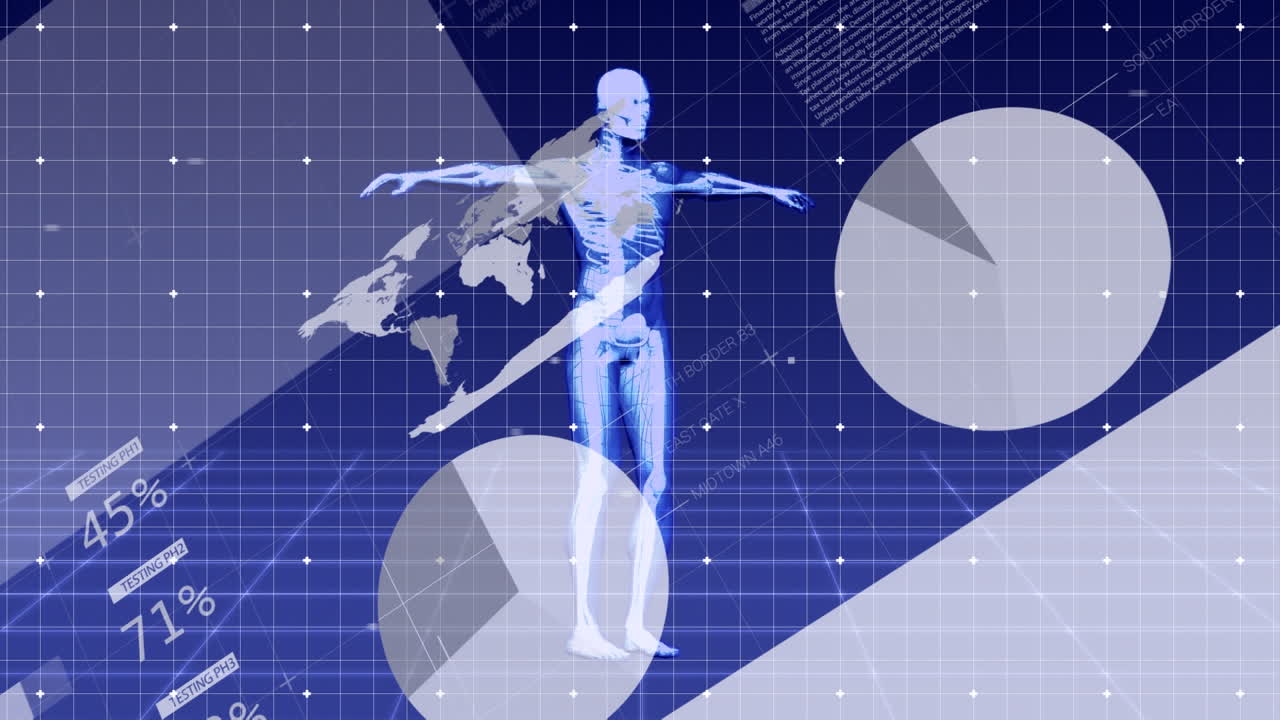 디지털 인간 모델에 대한 데이터 처리 애니메이션