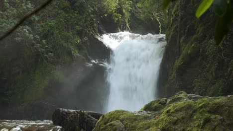 Beautiful-waterfall-surrounded-by-nature-in-the-Black-Forest,-Germany