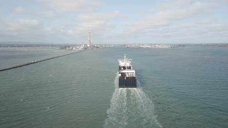 export cargo ferry vessel transporting to dublin port ireland