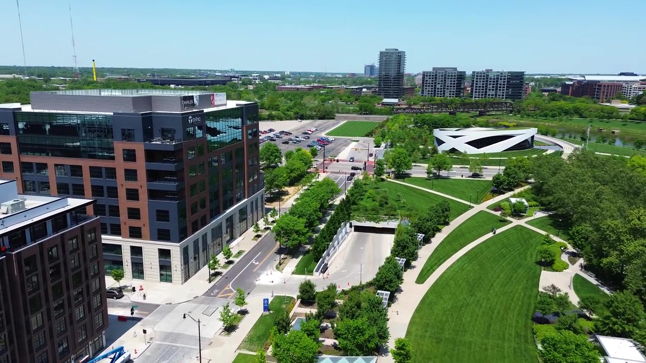 Distrito de Franklinton en Columbus, Ohio, con nuevos desarrollos