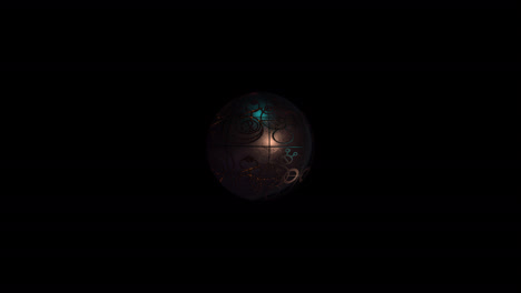 cosmic orb hologram map – space animation