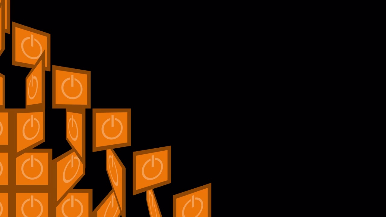 Orange Power Button Pattern
