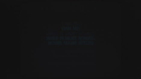 computer screen displaying code language due to system problem. flickering.