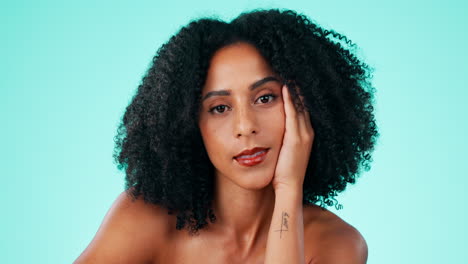 skincare, facial and face of a black woman