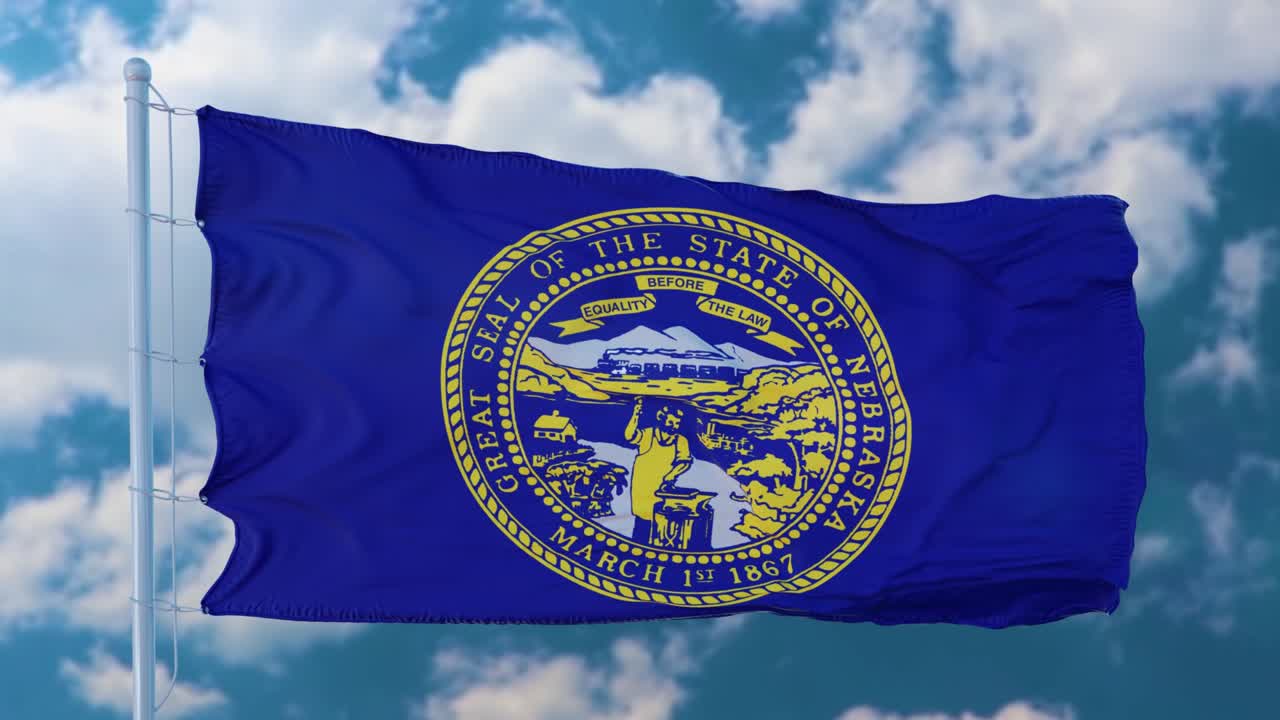 미국 네브래스카 주의 발이 바람에 흔들리고 있다.