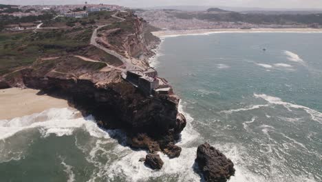 faro de nazare y fortaleza de san miguel arcángel, portugal