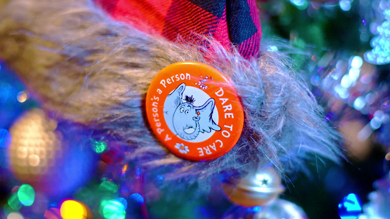 Dare to care: Macro View of Kids' Colorful Tree Decorations