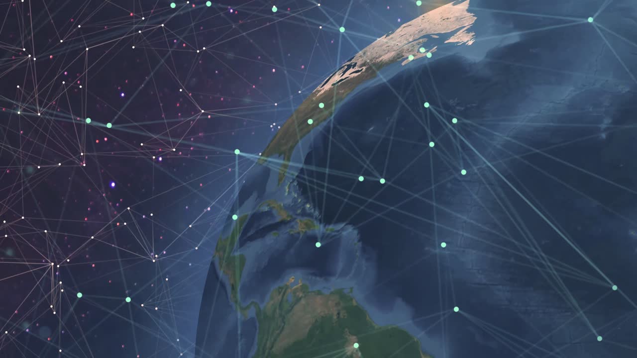 Digital Earth with Global Network Connections and Data Flow
