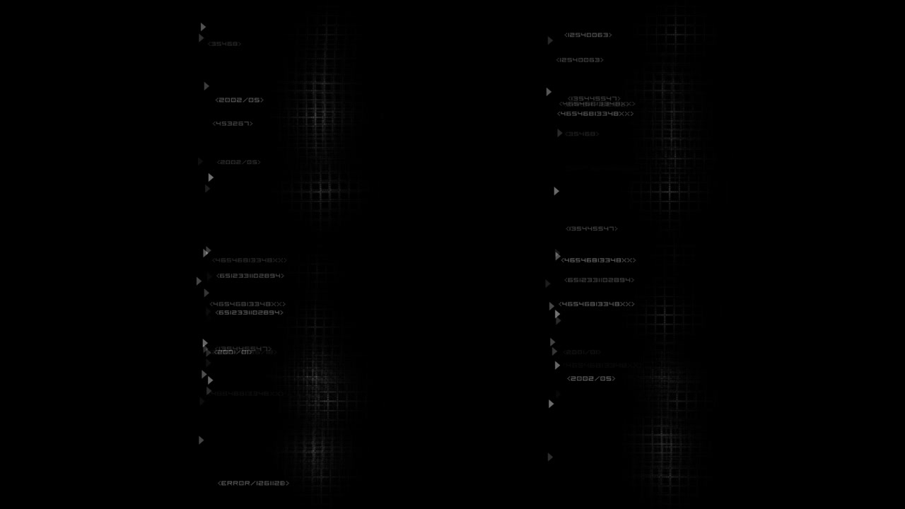 Abstract Digital Data Stream with Futuristic Text and Symbols