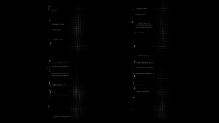Abstract Digital Data Stream with Futuristic Text and Symbols