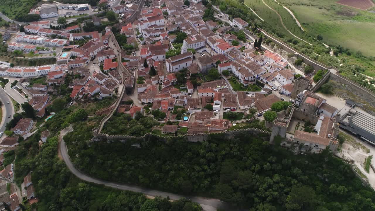 Town and Defensive Wall of Castle of &Oacute;bidos Aerial View