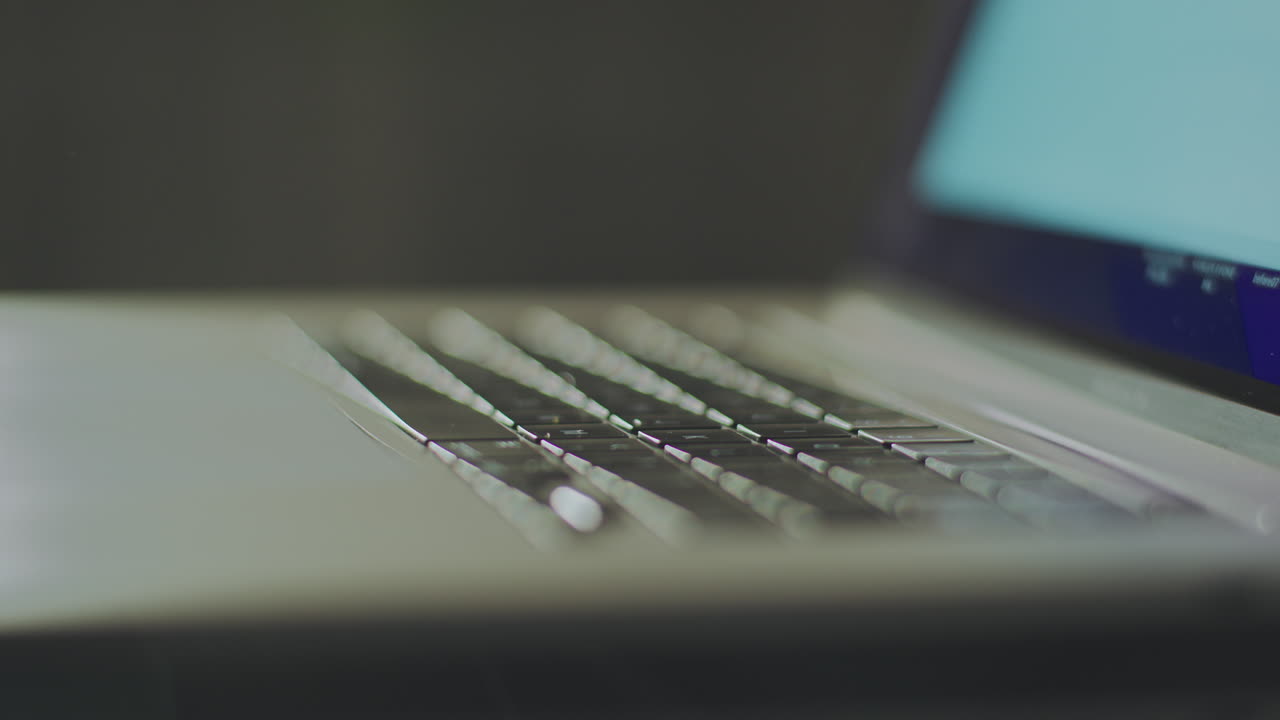 Close-up of a laptop keyboard