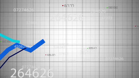 animación del procesamiento de datos financieros a través de la red