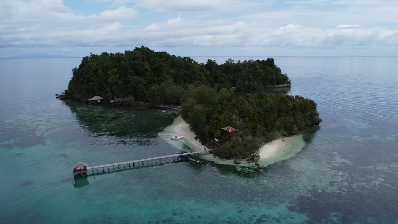 island in the crystal clear waters of Indonesia
