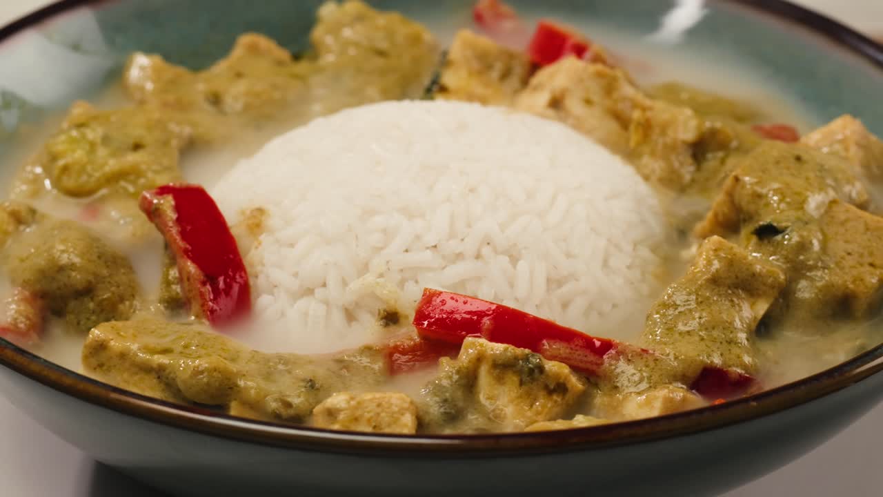 Green Curry with Tofu and Rice