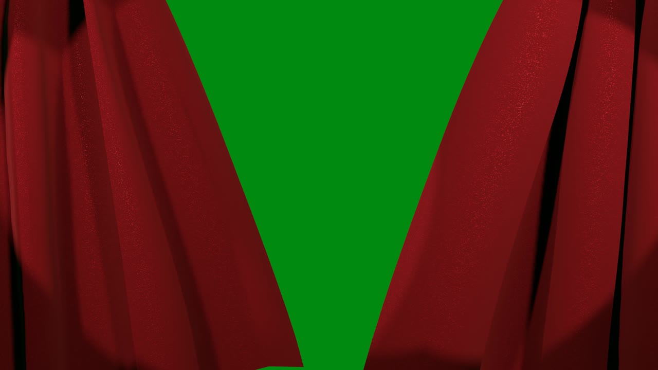 극장에서 커튼을 열고