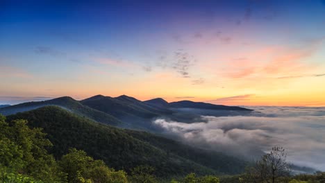 cinemagraph time lapse blue ridge mountains north carolina sunrise in asheville