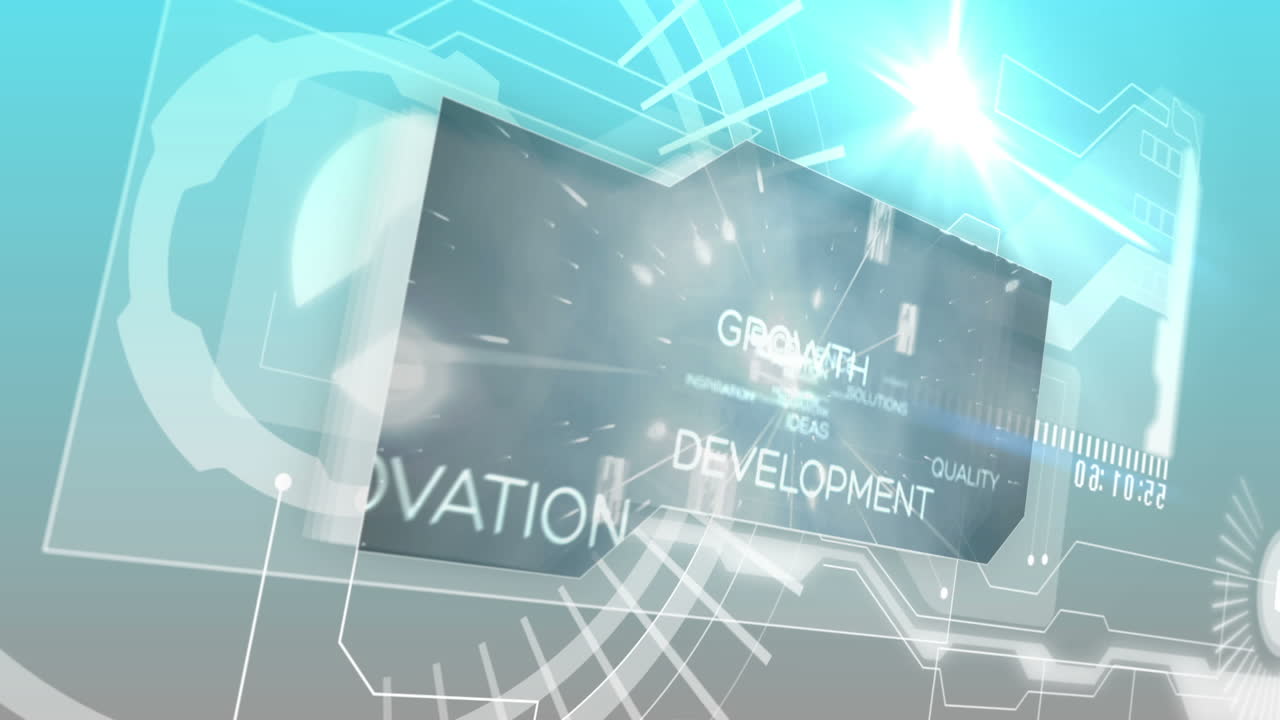 비즈니스 단어와 디지털 인터페이스