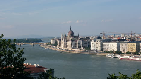 budapest during summer with a nice view over the city and river