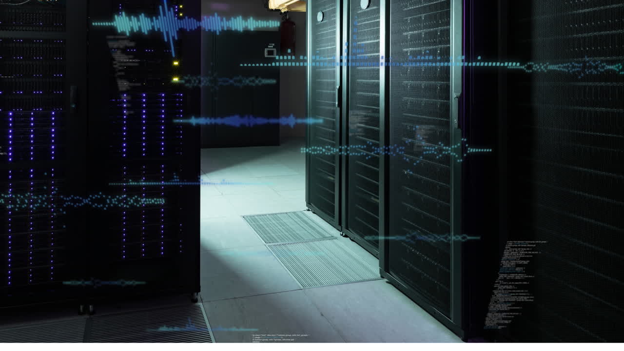 Animation of data processing over computer servers