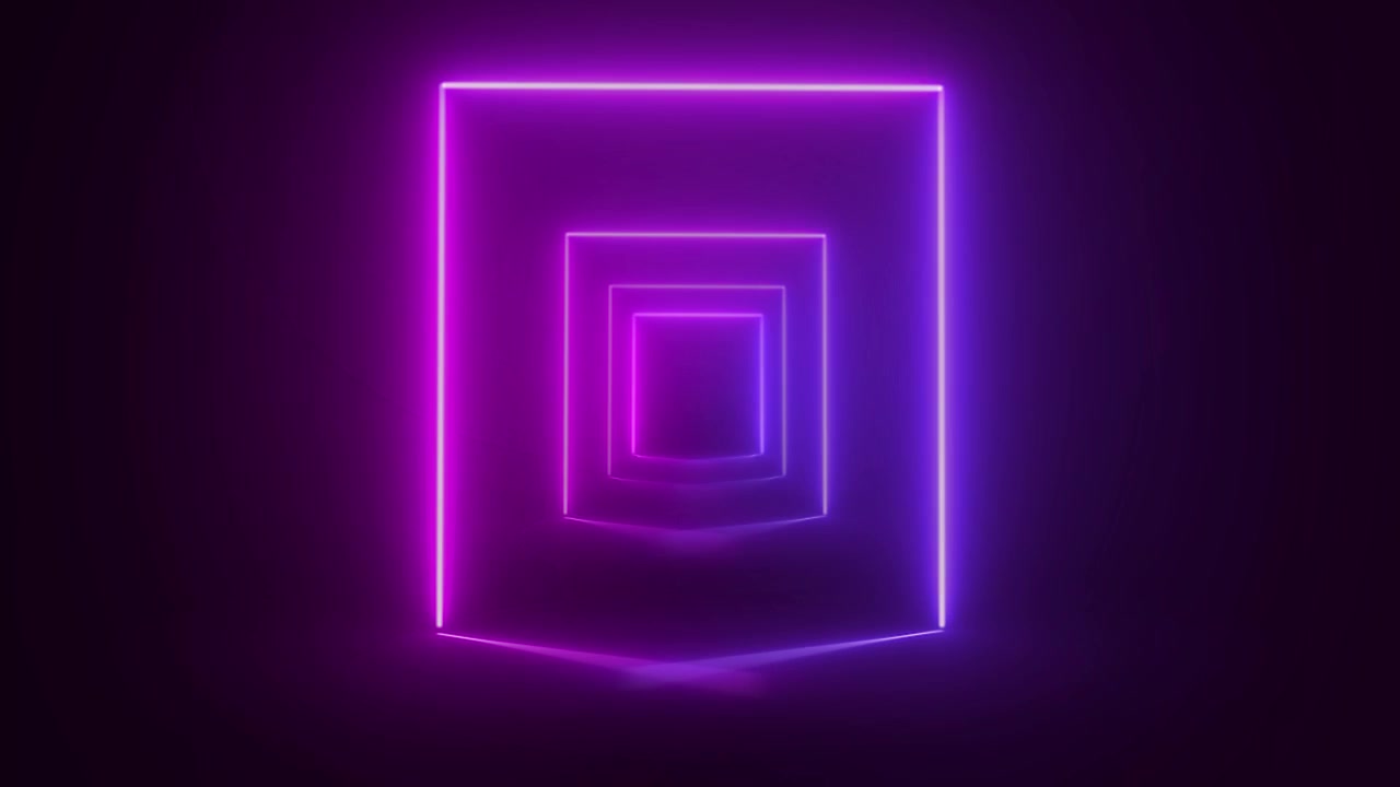 Neon Purple and Blue Square Tunnel Motion Background