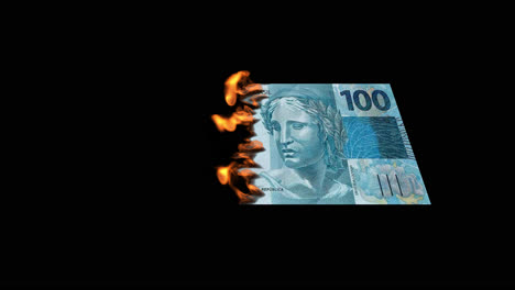 burning brazilian real